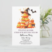 Invitation Candy Corn Trick ou Traiter Citrouilles Halloween  (Debout devant)