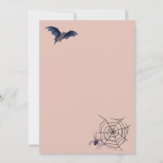 Invitation Candy Corn Trick ou Traiter Citrouilles Halloween  (Dos)