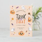 Invitation Candy Corn Trick ou traiter Halloween Party Invita (Debout devant)
