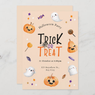 Invitation Candy Corn Trick ou traiter Halloween Party Invita