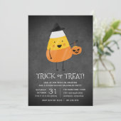 Invitation Candy Corn Trick ou Treat Halloween Party (Debout devant)