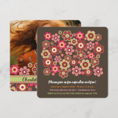 Invitation Candy Daisies Bloom Anniversaire de enfant Photo I (Devant / Derrière)