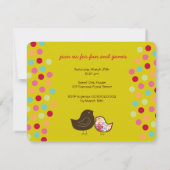 Invitation Candy Damask Chicks Fille Anniversaire Fête Invita (Dos)