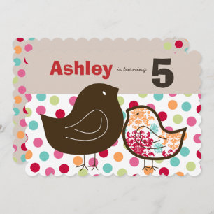 Invitation Candy Damask Chicks Fille Anniversaire Fête Invita