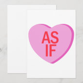 Invitation Candy Heart - COMME SI (Devant / Derrière)