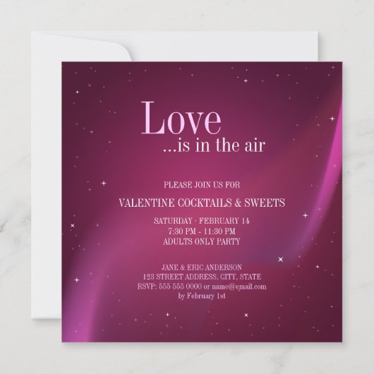 Invitation Candy Hearts Saint Valentin (Dos)