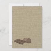 Invitation Candy Jar et Fête des mariées au chocolat (Dos)