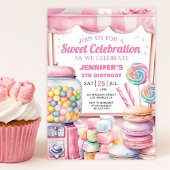 Invitation Candy Land Girl Rose Sweet Celebration Anniversair