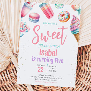 Invitation Candy Land Joyeux Anniversaire