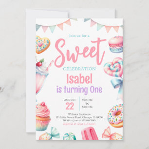 Invitation Candy Land Sweet Anniversaire