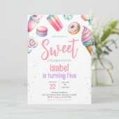Invitation Candy Land Sweet Anniversaire (Debout devant)