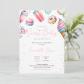 Invitation Candy Land Sweets Baby shower (Debout devant)