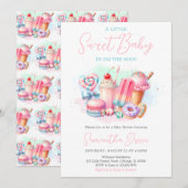 Invitation Candy land Sweets Baby shower (Devant / Derrière)