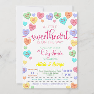 Invitation Candy Little Sweetheart est sur le baby shower Way