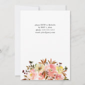 Invitation Candy Pink & Jaune Floral Graduation Party (Dos)