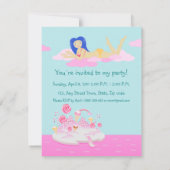 Invitation Candy rose du monde gâteau pour la fête d'annivers (Dos)