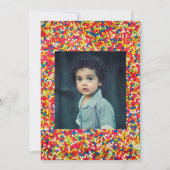 Invitation Candy Sprinkles Photo de fête d'anniversaire (Dos)