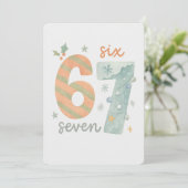 Invitation Candy Stripe & Snowflake 67 – Numéro de vacances f (Debout devant)