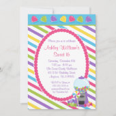 Invitation Candy Stripes Sweet 16 Anniversaire (Devant)
