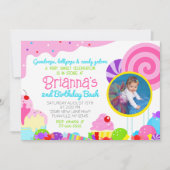 Invitation Candy Sweet Celebration Anniversaire Photo (Devant)