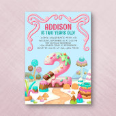 Invitation Candy Sweet Girl's Candyland 2e anniversaire