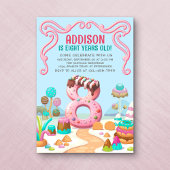 Invitation Candy Sweet Girl's Candyland 8e anniversaire
