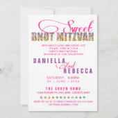 Invitation Candy Thème Sweet BNOT MITZVAH Joint Party (Devant)