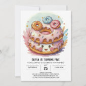 Invitation Candyland arrose les beignets (Devant)