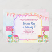 Invitation Candyland Candy fête d'anniversaire (Devant / Derrière)