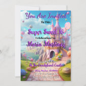 Invitation Candyland Castle Sweet 16 Inviations (Devant)