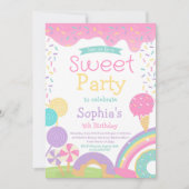 Invitation Candyland et glace entièrement personnalisables (Devant)