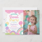 Invitation Candyland et glace entièrement personnalisables (Devant)