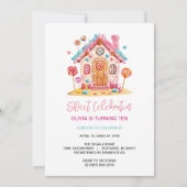 Invitation Candyland Sweet Celebration Anniversaire de enfant (Devant)