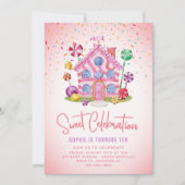 Invitation Candyland Sweet Celebration Anniversaire de enfant (Devant)