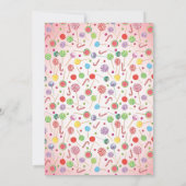 Invitation Candyland Sweet Celebration Anniversaire de enfant (Dos)