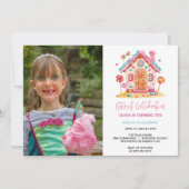 Invitation Candyland Sweet Celebration photo de l'Anniversair (Devant)