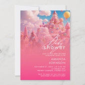 Invitation Candyland World Babyshower (Devant)