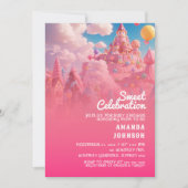 Invitation Candyland World Babyshower (Devant)