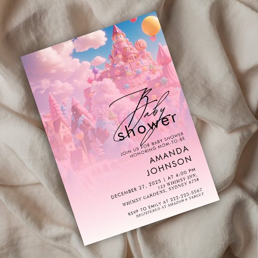 Invitation Candyland World Babyshower