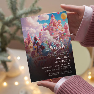 Invitation Candyland World Babyshower