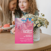 Invitation Candyland World Cool Rose Girl Anniversaire