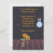 Invitation Canevas célestes de l'amour Mariage de tournesol (Dos)