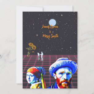 Invitation Canevas célestes de l'amour Mariage de tournesol