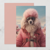 Invitation Caniche Arctique (Devant / Derrière)