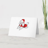 Invitation caniche de noël santa claus (Dos)