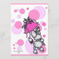 Caniche rose de Polk-un-point