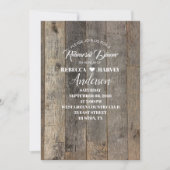 Invitation canne à bois de campagne dîner de répétition maria (Devant)