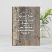 Invitation canne à bois de campagne dîner de répétition maria (Debout devant)