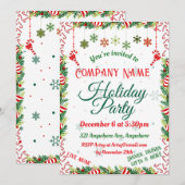 Invitation Canne de bonbon torsadée (Devant / Derrière)