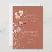 Invitation Cannelle Automne quitte Fête des mariées Merci (Dos)